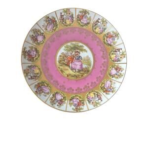 Fragonard Courting Couple "Love Story" Decorative Plate Victorian Edwardian